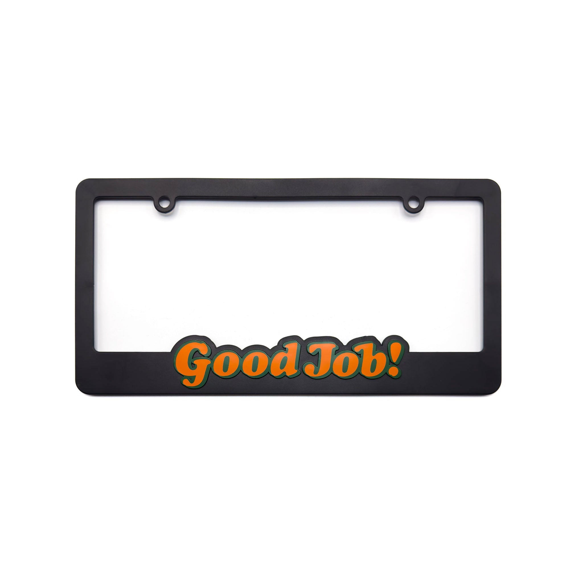 GOOD JOB LICENSE PLATE FRAME – Midnight Organic