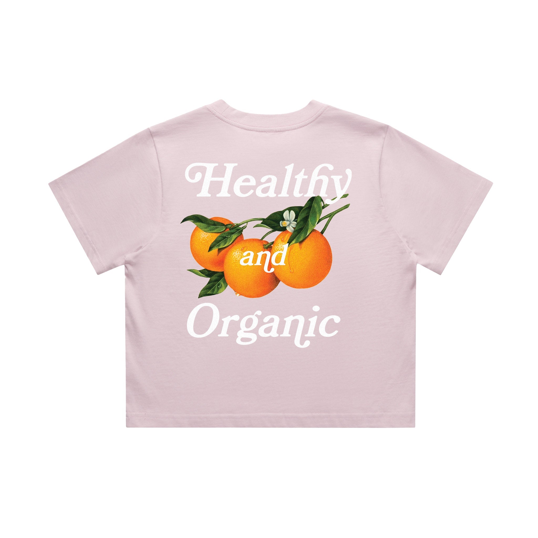 【MUDIDI】22SS★ Lettering crop t-shirt 001 HEALTHY & ORGANIC LADIES CROP TEE – Midnight Organic