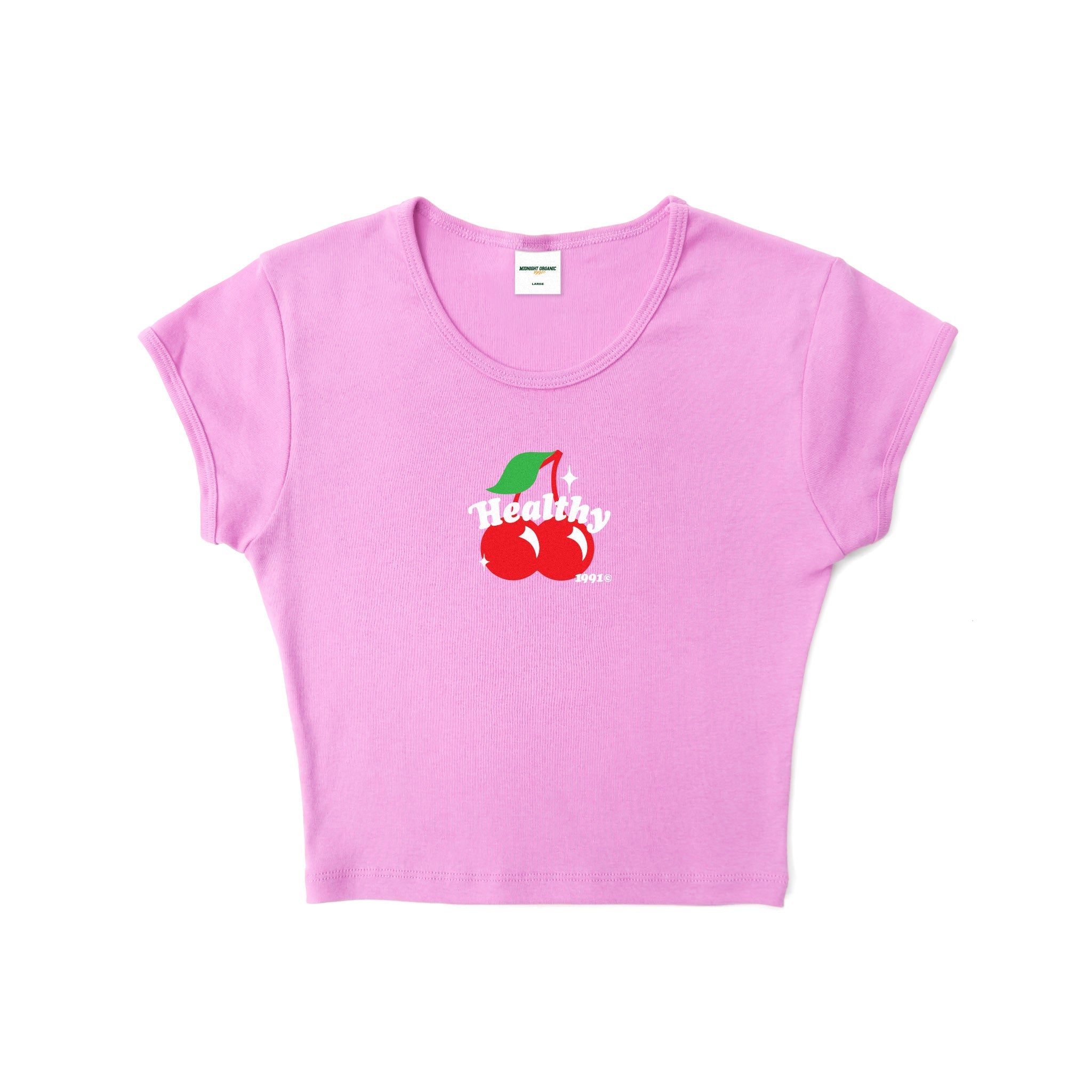 HEALTHY CHERRIES BABY CROP TEE – Midnight Organic